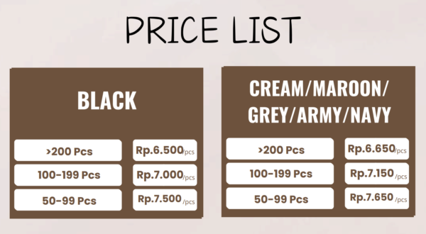 list harga