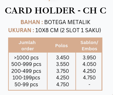 CARD HOLDER - CH C (2 Slot + 1 Saku Tengah) - Image 11
